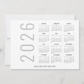 3 Foto 2026 Agenda Baby 1e Kerstmis Feestdagenkaart (Achterkant)