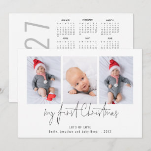 3 Foto 2027 Agenda Baby Eerste Kerstmis Feestdagenkaart