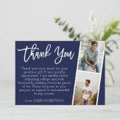 3 Foto (2+1) Script Afstuderen Hartelijk dank Bedankkaart (Staand voorkant)