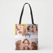 3 Foto Aangepast Jaar Moederdag Moeder Gesticht J Tote Bag (Voorkant)