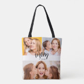 3 Foto Aangepast Jaar Moederdag Moeder Gesticht J Tote Bag (Achterkant)