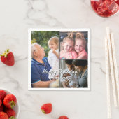 3-foto aangepaste feestservetten gepersonaliseerde servet (Insitu)