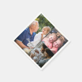 3-foto aangepaste feestservetten gepersonaliseerde servet (Hoek)