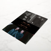 3 Foto Aangepaste Kleur Zwart Save the Date Folie Uitnodiging (Gedraaid)