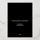 3 Foto Aangepaste Kleur Zwart Save the Date Folie Uitnodiging (Achterkant)