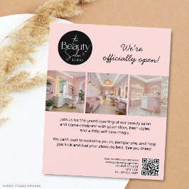 3 Foto Aangepaste Tekst Logo Schoonheidssalon Flyer