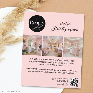 3 Foto Aangepaste Tekst Logo Schoonheidssalon Flyer