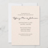 3 Foto Afstudeerder Party Faux Ecru Rijstpapier Kaart (Achterkant)