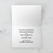 3 foto Afstuderen aankondiging zwart wit (Binnen)