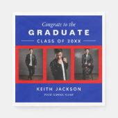 3 Foto Afstuderen Collage Afstuderen Blue Red Servet (Voorkant)