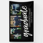 3 Foto Afstuderen - Modern Afstuderen script zwart Spandoek (Verticaal)