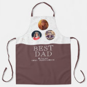 3 Foto Best Dad Typography Father Day Schort (Voorkant)