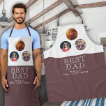 3 Foto Best Dad Typography Father Day Schort<br><div class="desc">Modern 3 Foto Best Dad Typography Vader's Day Schort. Voeg uw foto's en uw namen toe.</div>