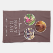 3 Foto Best Dad Typography Father Day Theedoek (Horizontaal)