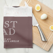 3 Foto Best Dad Typography Father Day Theedoek (Quarter Fold)