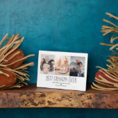 3-Foto Best Grandpa Ever Tabletop Plaque Fotoplaat (Zijkant)