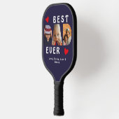 3 Foto Best Pap Ever Blue Collage Aangepast Pickleball Paddle (Links)