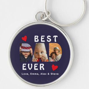 3 Foto Best Pap Ever Cute Collage Custom Sleutelhanger