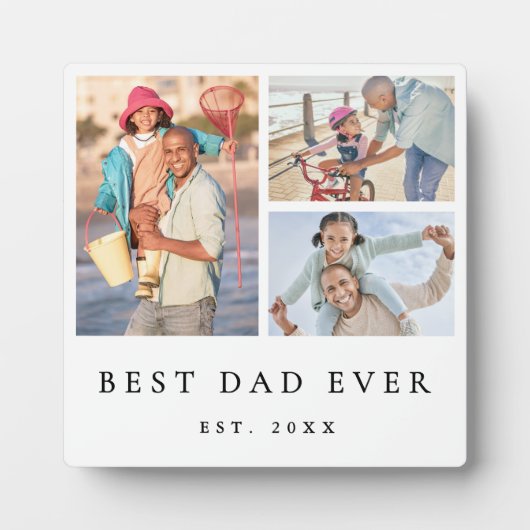 3 foto beste vader ooit fotoplaat (Voorkant)