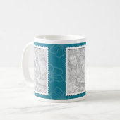 3 foto blauwgroen sjabloon koffiemok (Voorkant links)