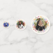 3 Foto Boho Waterverf Bloemen Afstudeerder Foto Co Confetti (Voorkanten)