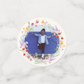 3 Foto Boho Waterverf Bloemen Afstudeerder Foto Co Confetti (Kleine voorkant)