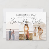 3 Foto Boog Save the Date Script Moderne Trouwdag (Voorkant)