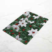 3 foto botanische elegantie betoverde wintertuin folie feestdagenkaart (Gedraaid)