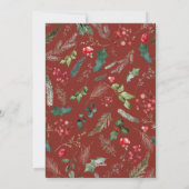 3 Foto Bourgogne Rood Elegant Vrolijk Kerstfeest Feestdagenkaart (Achterkant)