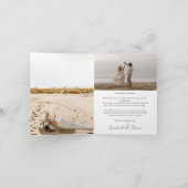 3 foto bruiloft bedankkaart (Binnen)