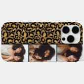 3 Foto Bruin En Goud Luipaardprint Case-Mate iPhone Case (Achterkant (horizontaal))