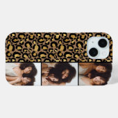 3 Foto Bruin En Goud Luipaardprint Case-Mate iPhone Case (Achterkant (horizontaal))