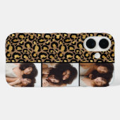 3 Foto Bruin En Goud Luipaardprint Case-Mate iPhone Case (Achterkant (horizontaal))