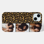 3 Foto Bruin En Gouden Luipaardprint Case-Mate iPhone Case (Achterkant (horizontaal))