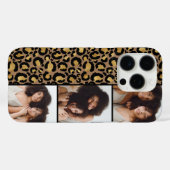 3 Foto Bruin En Gouden Luipaardprint Case-Mate iPhone Case (Achterkant (horizontaal))