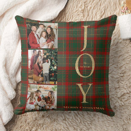 3 Foto Buffalo Plaid Kerstmis Kussen