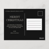 3 Foto Chalkboard Kalligrafie Vakantie Kerstmis Briefkaart (Achterkant)