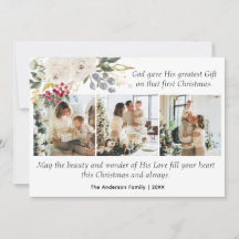 3 Foto Christelijke Bijbel Verse Floral Kerstmis