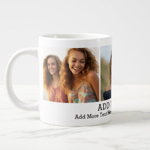 3 Foto Collage 2 Regels tekst -- Minimaal, Eenvoud Grote Koffiekop