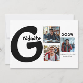 3 foto collage afstudeer aankondiging