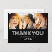 3 foto collage afstudeer dank je kaart (Voorkant / Achterkant)