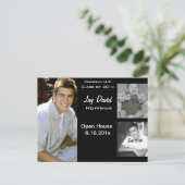 3 foto collage afstuderen aankondiging (Staand voorkant)