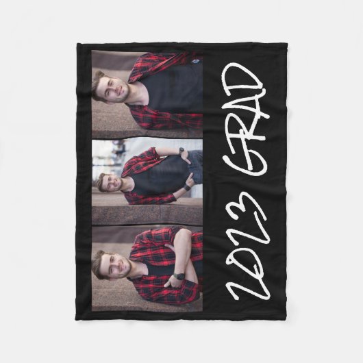 3 Foto Collage Afstuderen Fleece Deken (Voorkant)