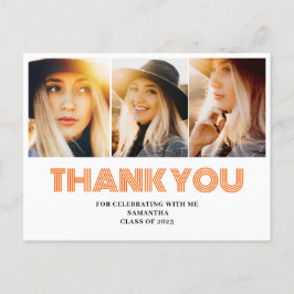3 Foto Collage Afstuderen Hartelijk dank Briefkaart