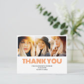3 Foto Collage Afstuderen Hartelijk dank Briefkaart (Staand voorkant)
