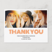 3 Foto Collage Afstuderen Hartelijk dank Briefkaart (Voorkant)