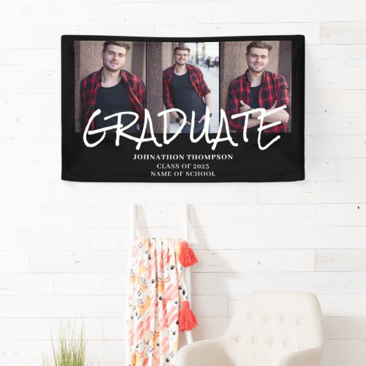 3 Foto Collage Afstuderen Spandoek (Insitu)