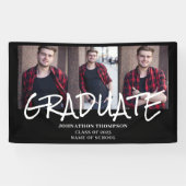 3 Foto Collage Afstuderen Spandoek (Horizontaal)