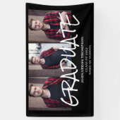 3 Foto Collage Afstuderen Spandoek (Verticaal)