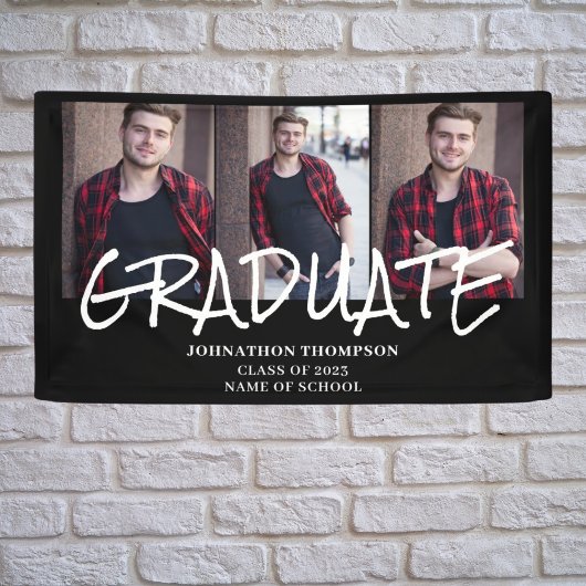3 Foto Collage Afstuderen Spandoek